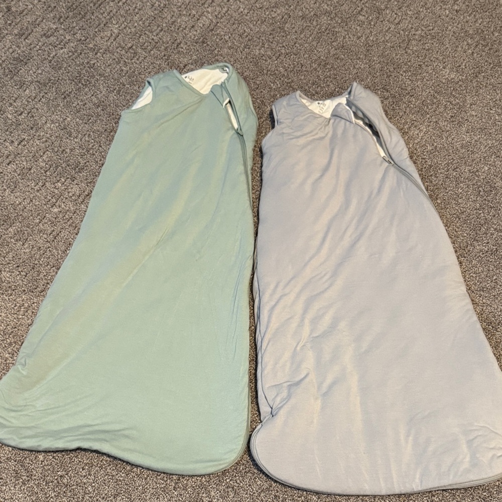 Kyte BABY Mint Green (1 tog) and Light Gray Infant Sleep Sack Set (2.5 tog)